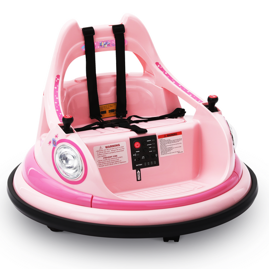 Captiva Designs 12V Electric Bumper Car, Kids Ride on Car with 360°Spinning & Remote Control & Music