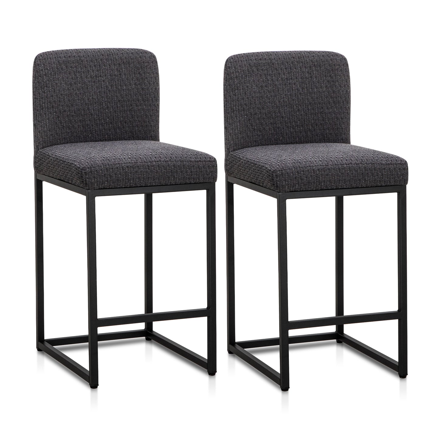 Captiva Designs 24 inch Height Bar Stool with Padded Seat and Back & Sturdy Steel Frame & Footrest