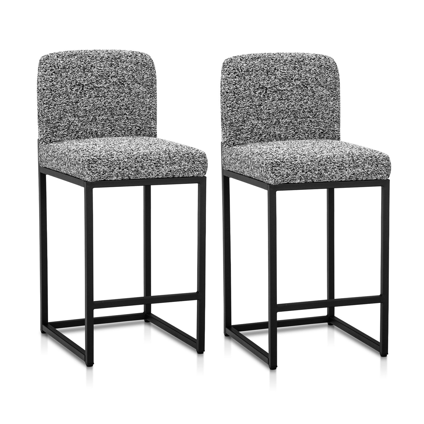 Captiva Designs 24 inch Height Bar Stool with Padded Seat and Back & Sturdy Steel Frame & Footrest