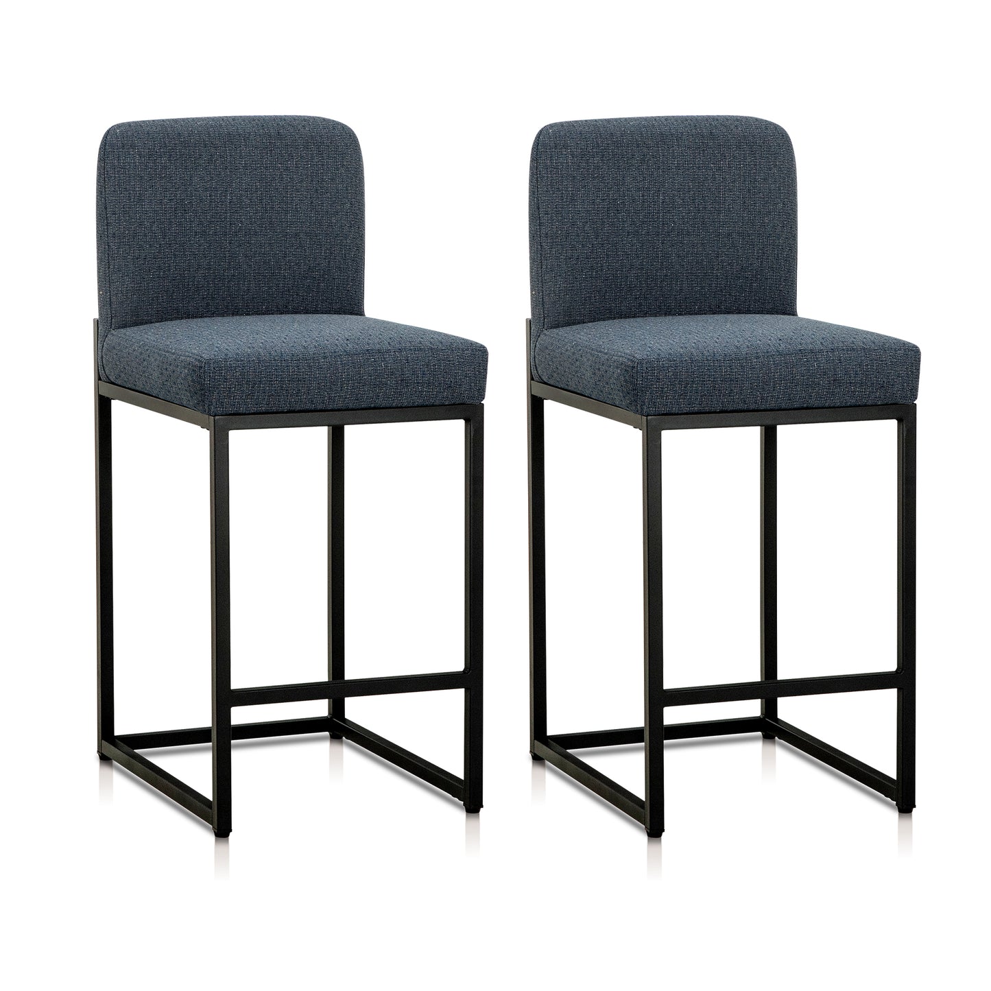 Captiva Designs 24 inch Height Bar Stool with Padded Seat and Back & Sturdy Steel Frame & Footrest
