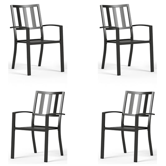 Captiva Designs Outdoor Patio Dining Chairs with Powder-coated Steel Frame