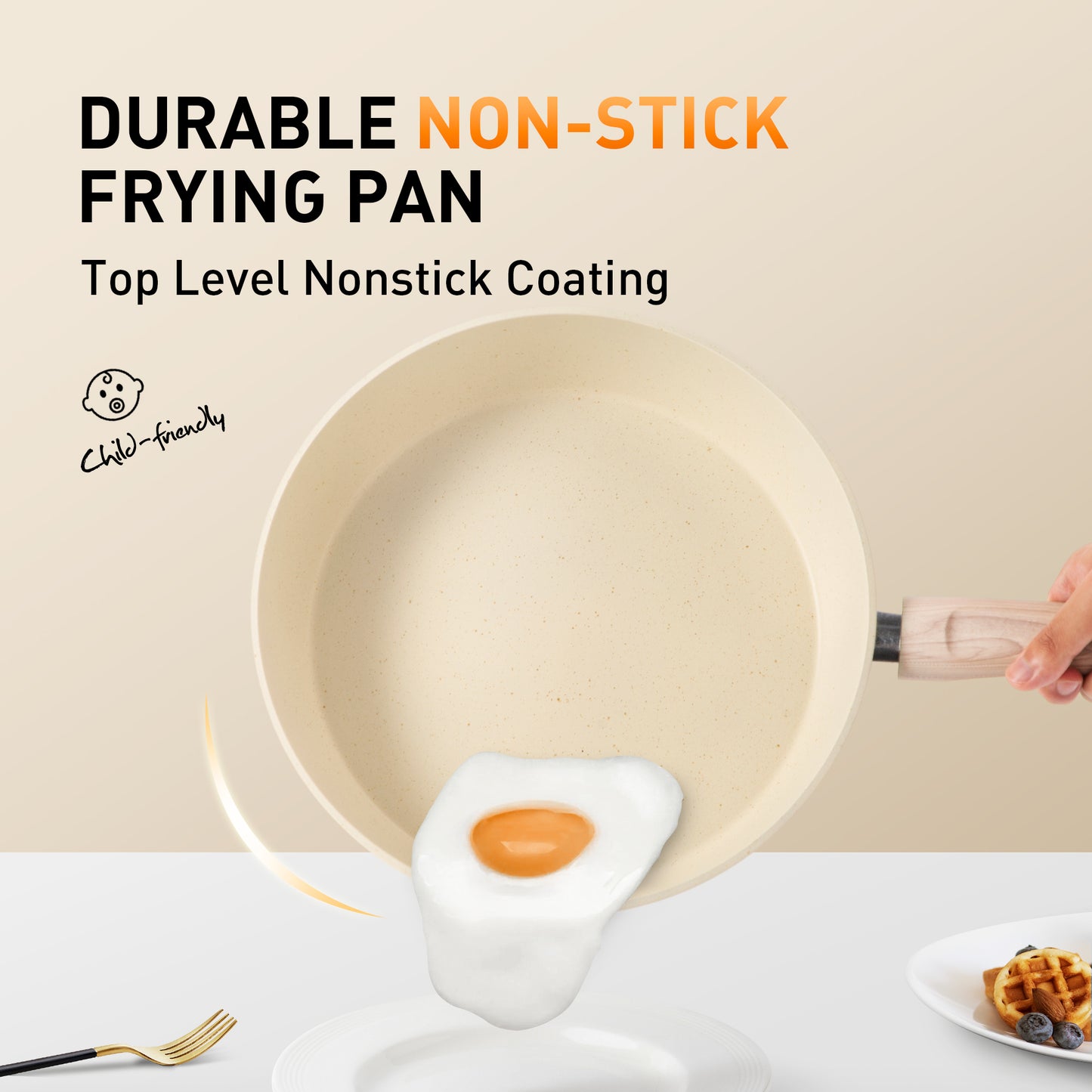 Captiva Designs 12 Pieces Nonstick Granite Cookware Set with Heat-Resistant Bakelite Handle