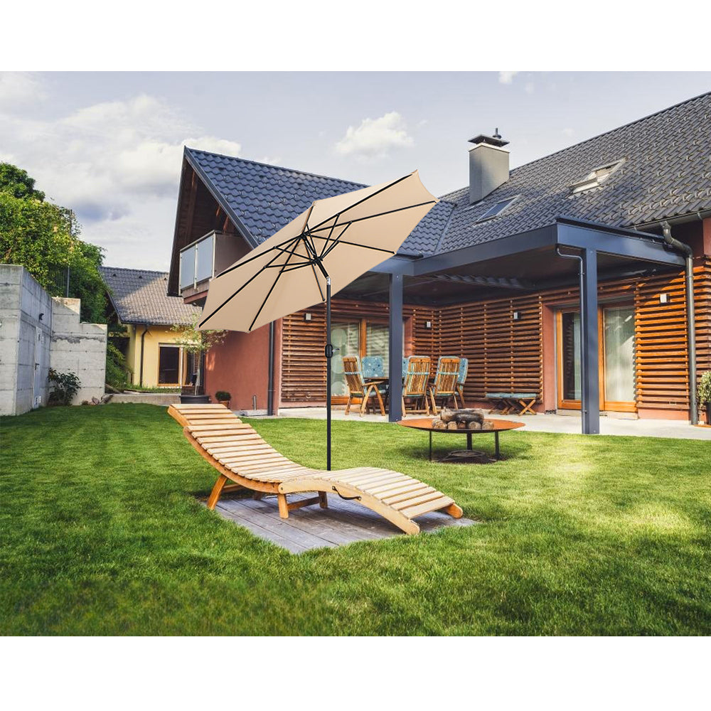 Captiva Designs 9 件套庭院几何图案可扩展钢制矩形桌和时尚软垫旋转扶手椅