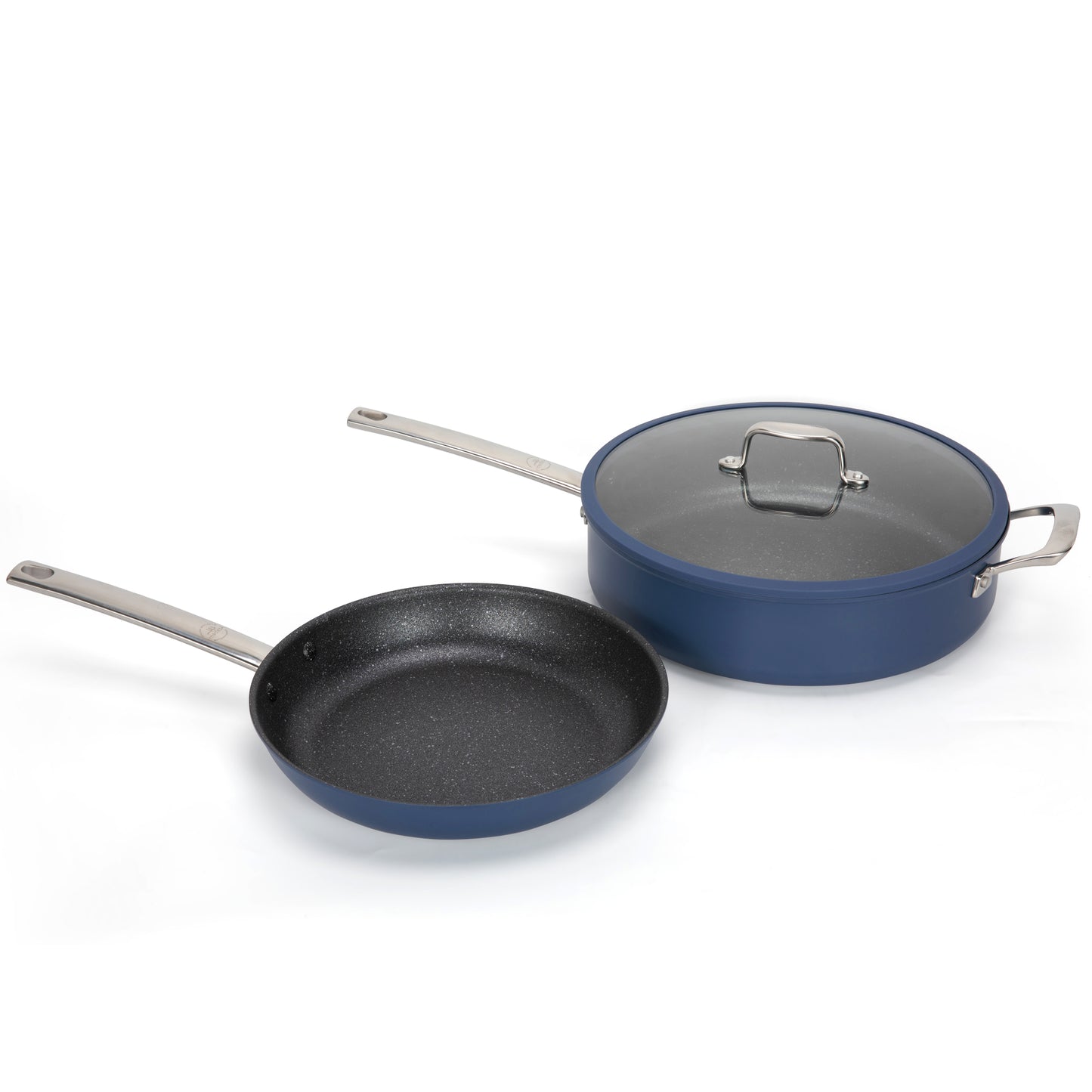 Captiva Designs Plasma Titanium Coating Nonstick Pots and Pans Cookware Set, Blue