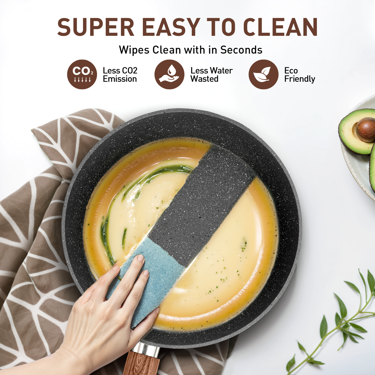 Captiva Designs 12 Pieces Nonstick Granite Cookware Set with Heat-Resistant Bakelite Handle