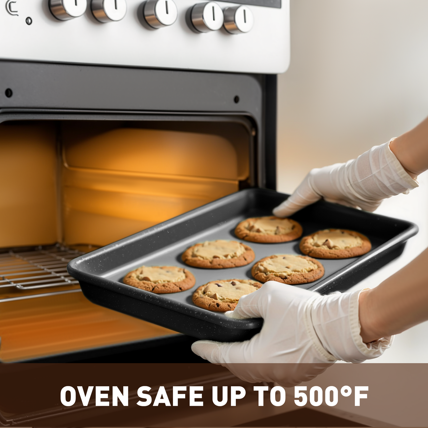 Captiva Designs Nonstick Granite Cookware and Bakeware Set with Heat-Resistant Bakelite Handle