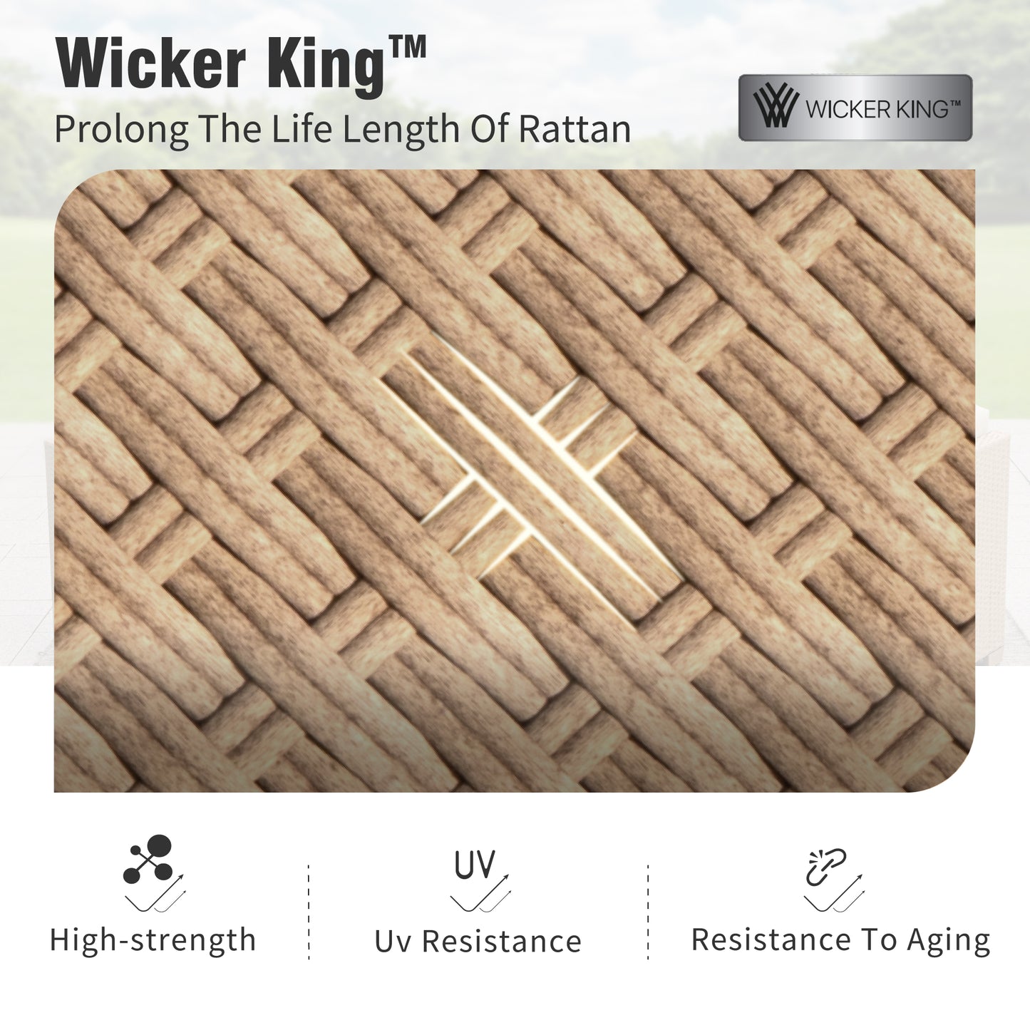 Captiva Designs Large Outdoor Patio Sectional Sofa Wicker Furniture Conversation Set with Cushions