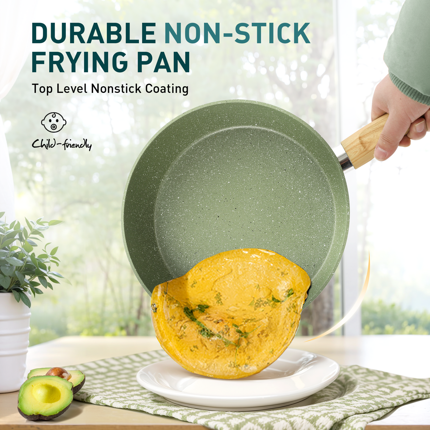 Captiva Designs 12 Pieces Nonstick Granite Cookware Set with Heat-Resistant Bakelite Handle