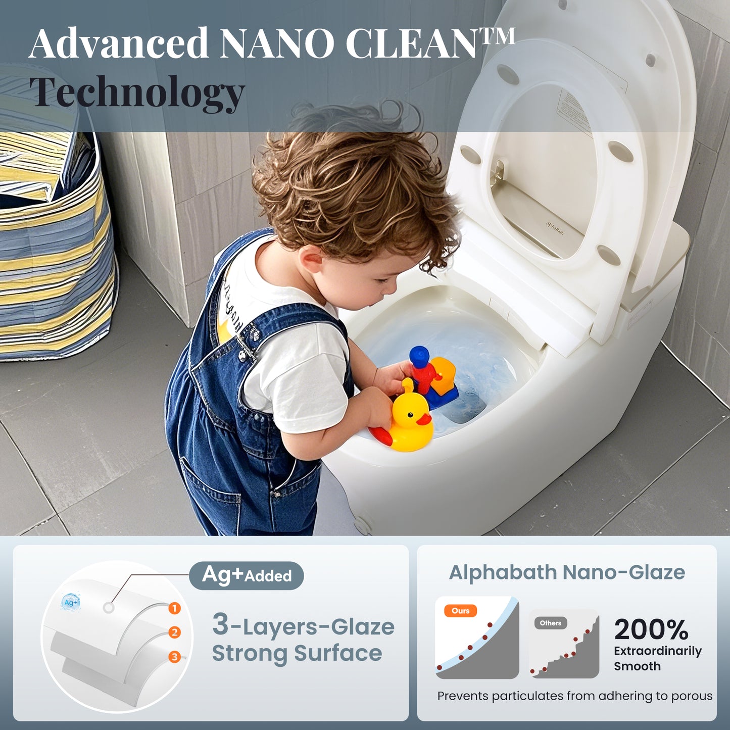 Captiva Designs Smart Bidet Toilet with Heated Seat & Remote Control