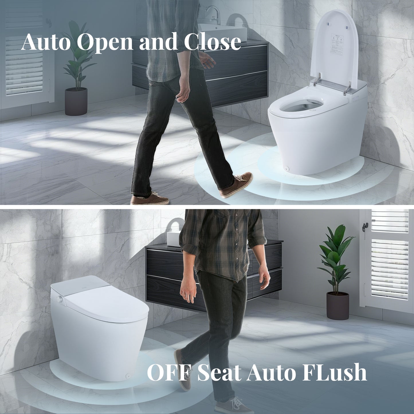 Captiva Designs Smart Bidet Toilet with Heated Seat & Remote Control