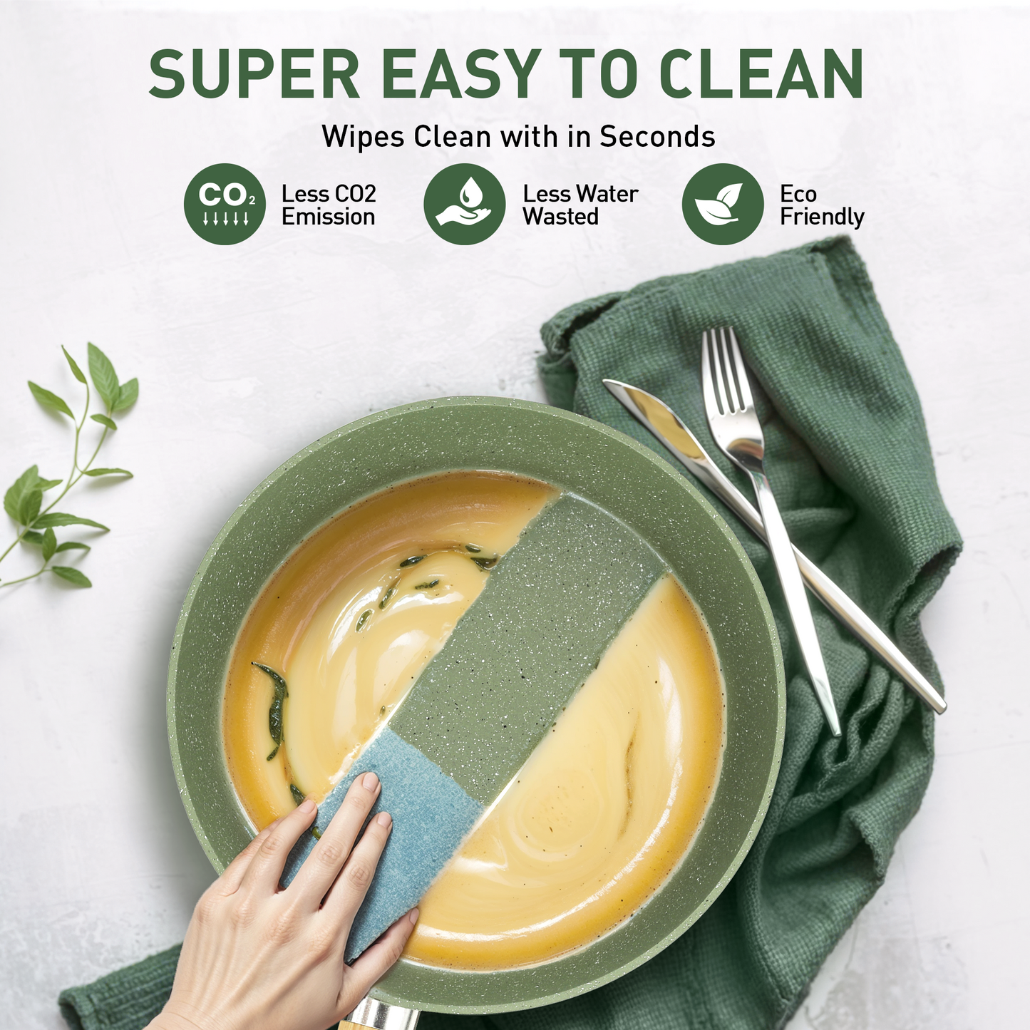 Captiva Designs Nonstick Granite Cookware and Bakeware Set with Heat-Resistant Bakelite Handle