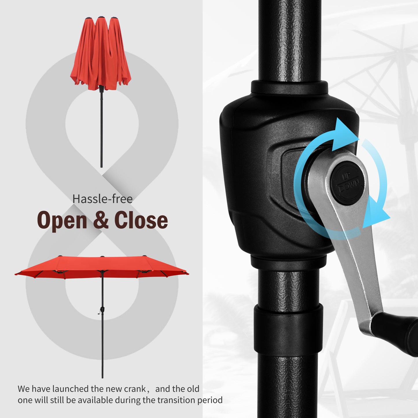 Captiva Designs 8pc Patio Slat-top Dining Steel Table & Stackable Steel Chairs & Market Umbrella