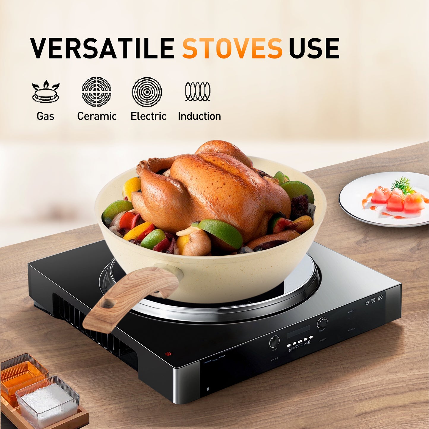 Captiva Designs 12 Pieces Nonstick Granite Cookware Set with Heat-Resistant Bakelite Handle