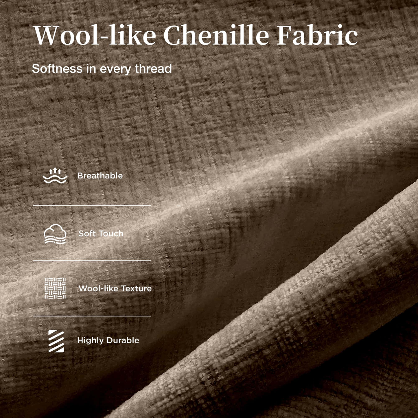 SUNSHINE VALLEY L Shaped Modular Cloud Couch, 157.5'' Oversized Chenille Sectional Sofa with Wider Armrest and Ottoman, Upholstered 5-Seat Modern Deep Seat for Bedroom Living Room, Taupe