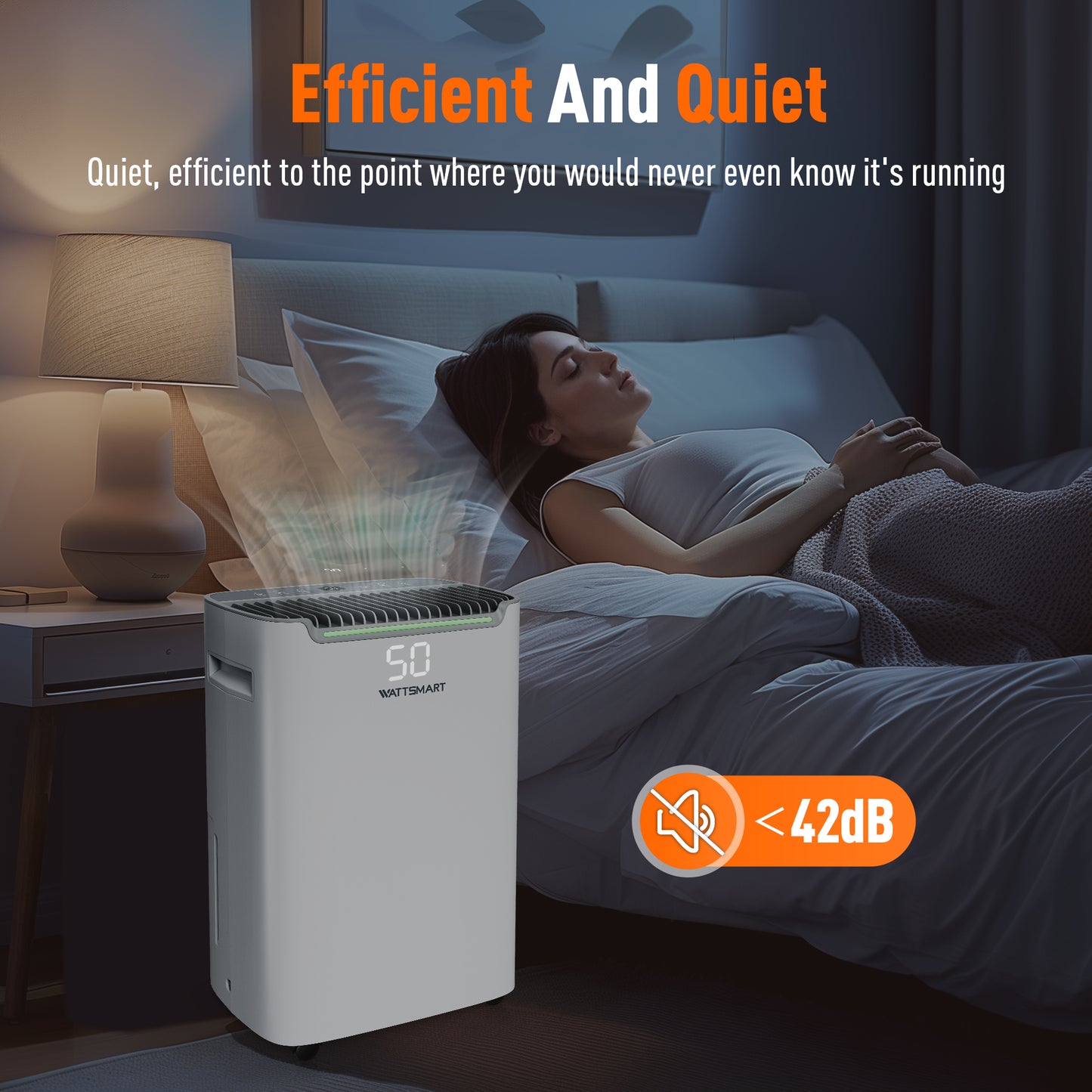 Captiva Designs High Efficiency Quiet Smart Dehumidifier with Auto & Manual Drainage & 3 Working Modes