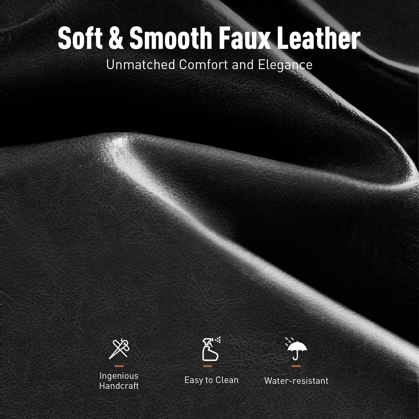 Captiva Designs 30 inch Swivel Bar Stools with Faux Leather Upholstered Seat & Rubberwood Frame & Wrap-Around Footrest