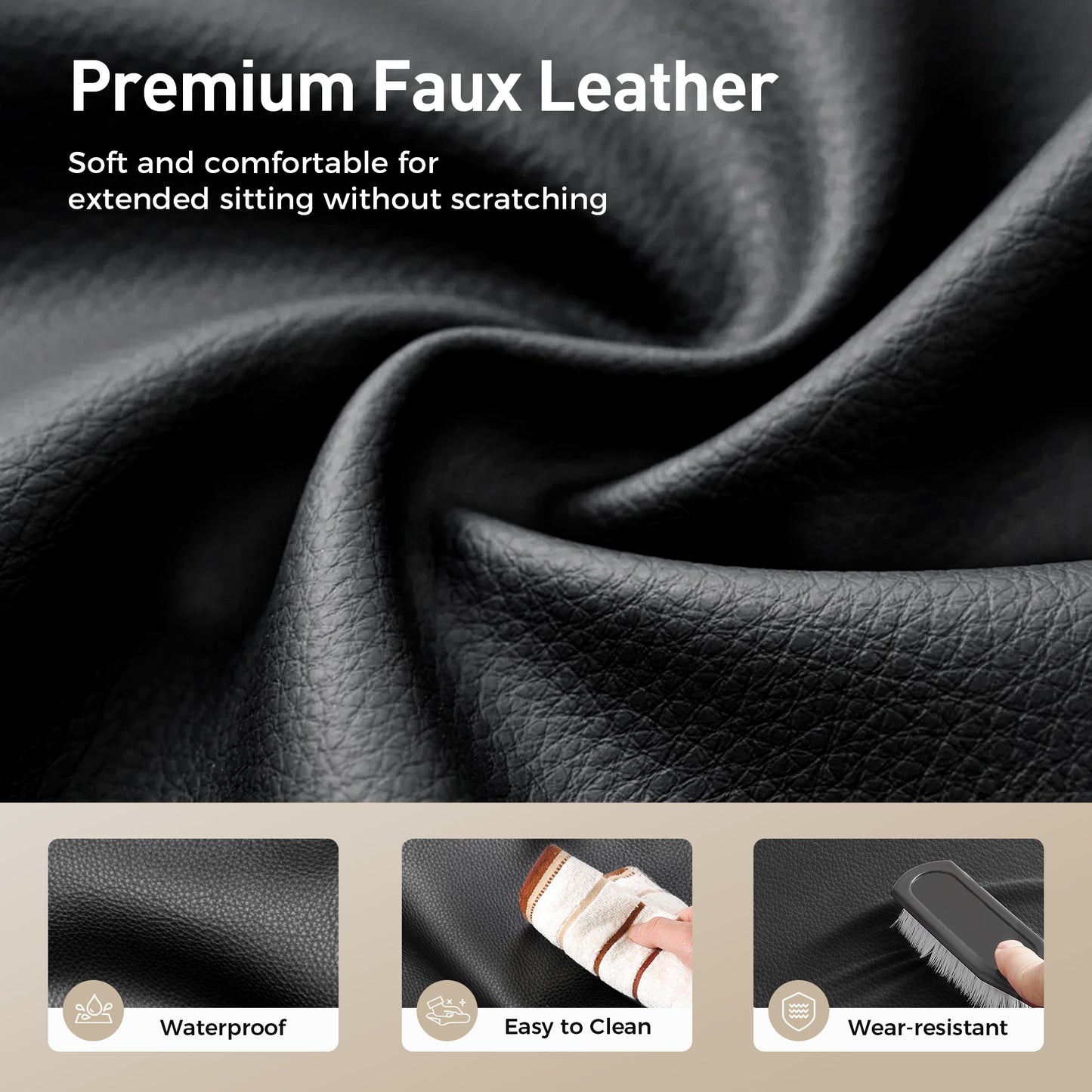 Captiva Designs Executive Ergonomic Office Chair Big & Tall Swivel Office Chair with Footrest and Recline Function, Black