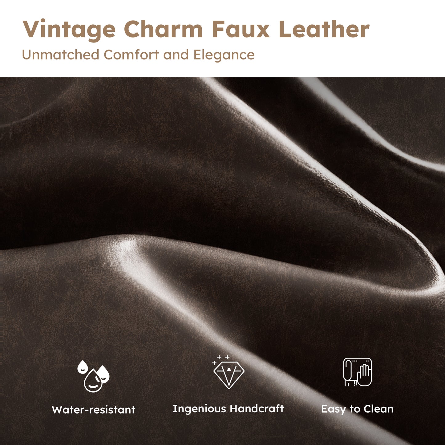 Captiva Designs Counter & Bar Height Swivel Bar Stools with Faux Leather Upholstered Seat & Rubberwood Frame & Wrap-Around Footrest