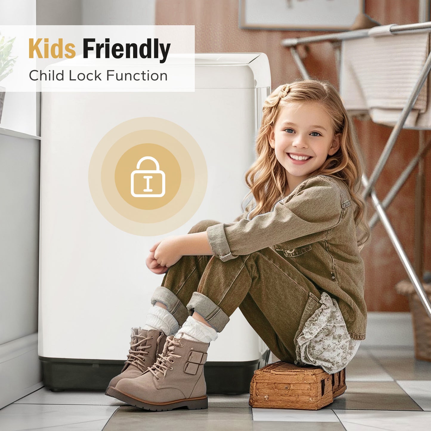 Captiva Designs Automatic Portable Washing Machine 360° Waterfull Deep Clean with Customizable Washing Modes