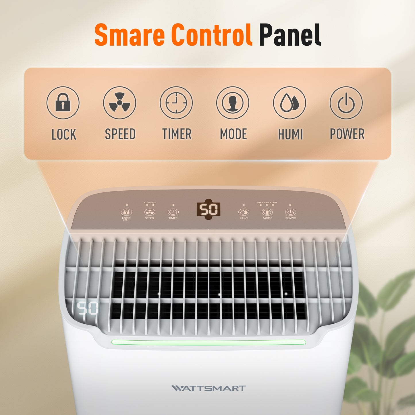 Captiva Designs High Efficiency Quiet Smart Dehumidifier with Auto & Manual Drainage & 3 Working Modes