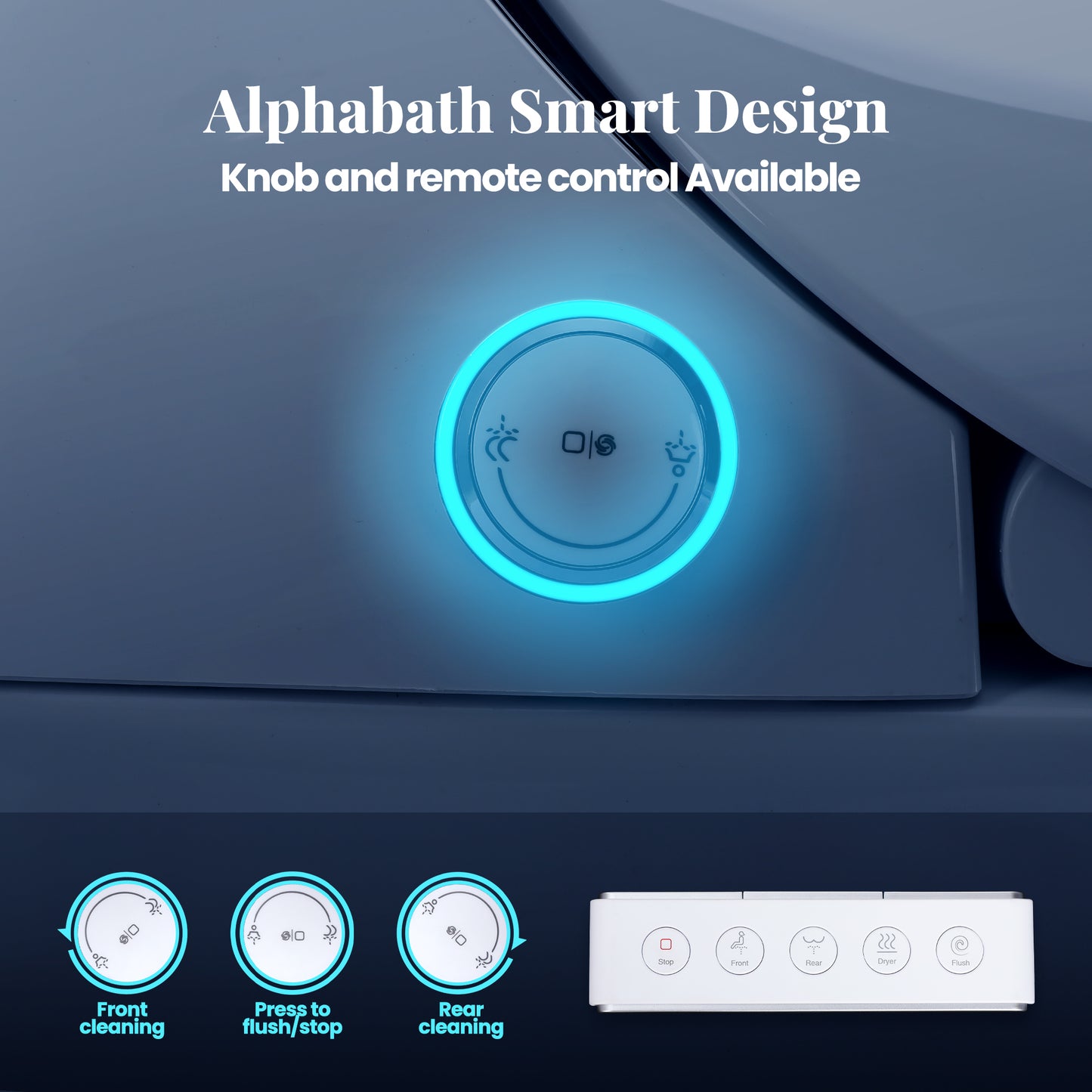 Captiva Designs Smart Bidet Toilet with Heated Seat & Remote Control