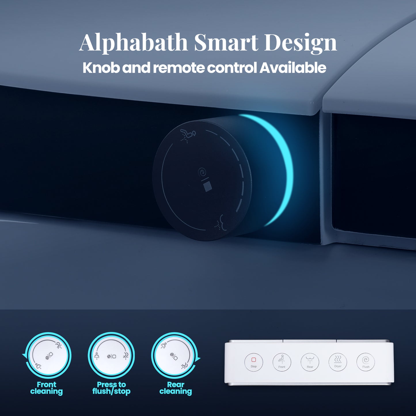 Captiva Designs Smart Bidet Toilet with Heated Seat & Remote Control