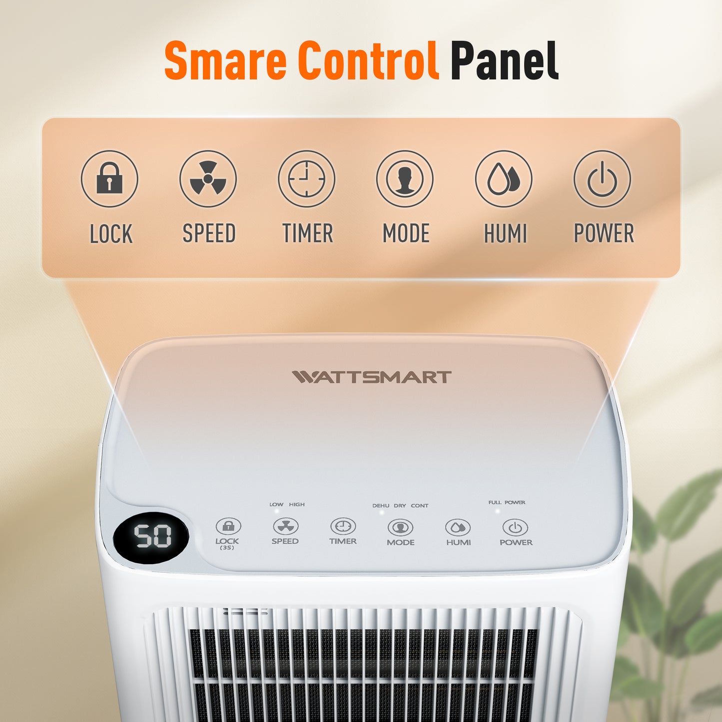 Captiva Designs High Efficiency Quiet Smart Dehumidifier with Auto & Manual Drainage & 3 Working Modes