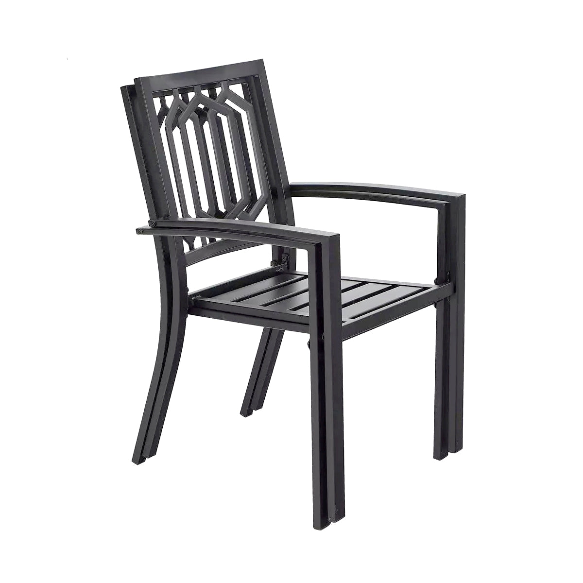 Nectar Table Captiva Designs 8pc Patio Dining Slat-top Rectangle Table & Stackable ...