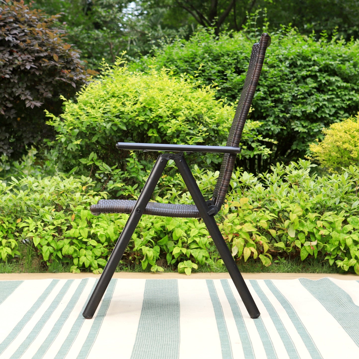 Captiva Designs Outdoor Patio Steel Frame Weather Resistant Comfortable Chairs