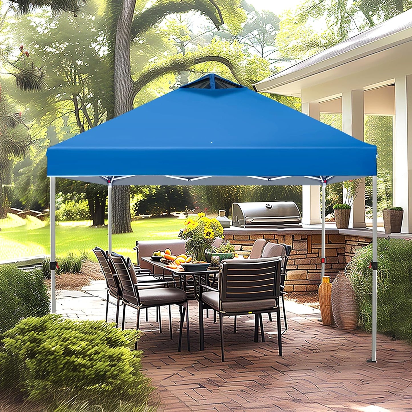 Captiva Designs 10x10 Pop Up Canopy Tent, Gazebo Shelter Sun Shade Canopies Waterproof Patio Portable Popup Tents for Beach,Parties,Camping,100 Sq