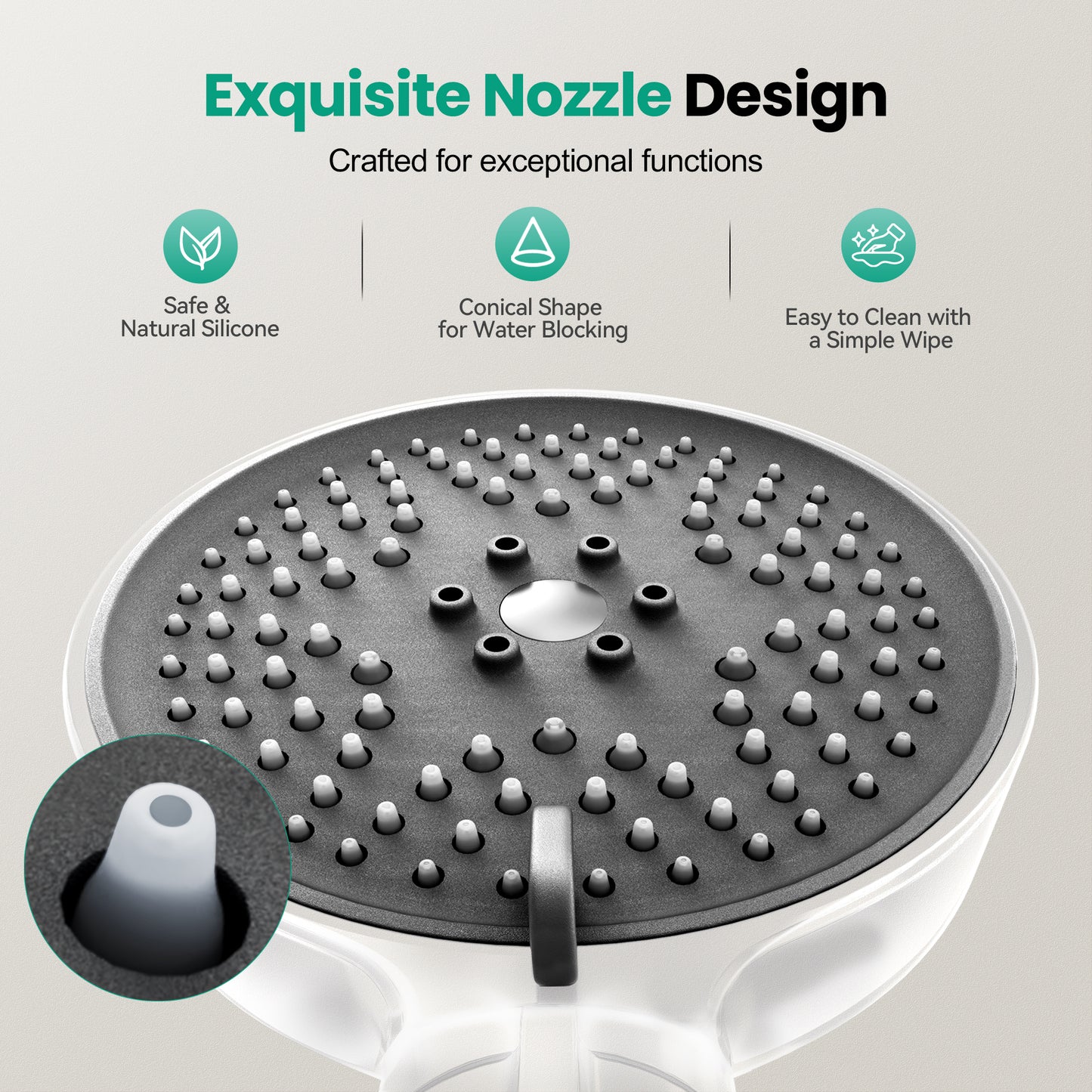 Captiva Designs Wall Mounted High Pressure Shower Head with Hand Shower