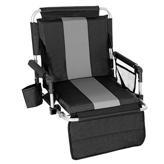 Captiva Designs Stadium Seat Chair for Bleachers with Back & Armrests, Portable Folding Chair, Lightweight Steel Frame, 225 lb Capacity