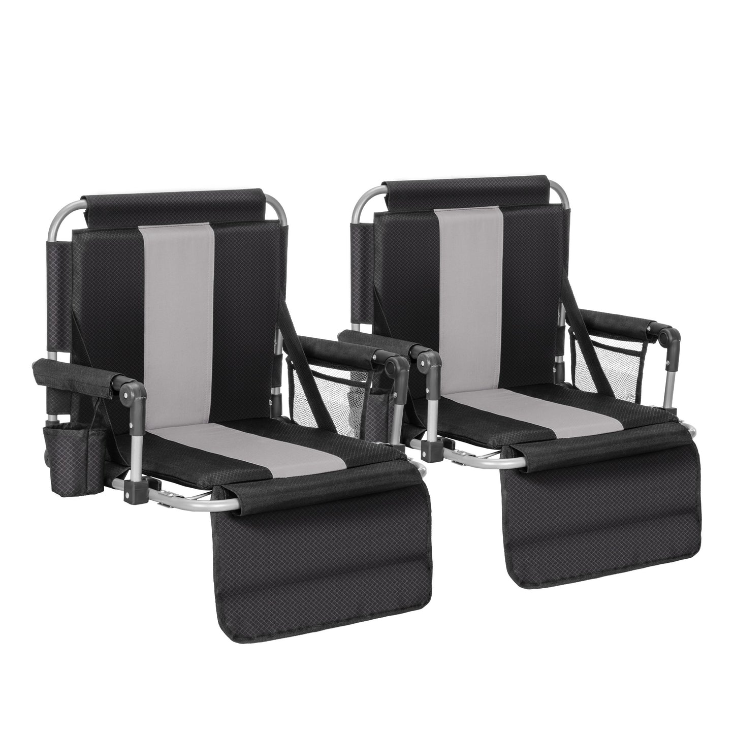Captiva Designs Stadium Seat Chair for Bleachers with Back & Armrests, Portable Folding Chair, Lightweight Steel Frame, 225 lb Capacity