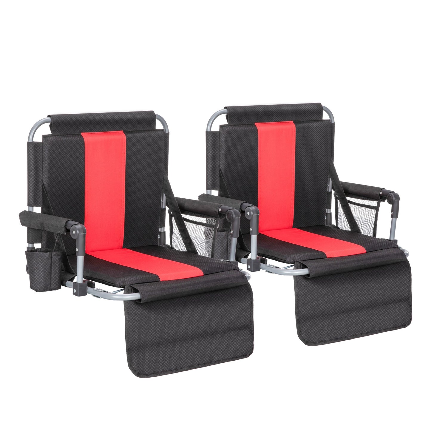 Captiva Designs Stadium Seat Chair for Bleachers with Back & Armrests, Portable Folding Chair, Lightweight Steel Frame, 225 lb Capacity