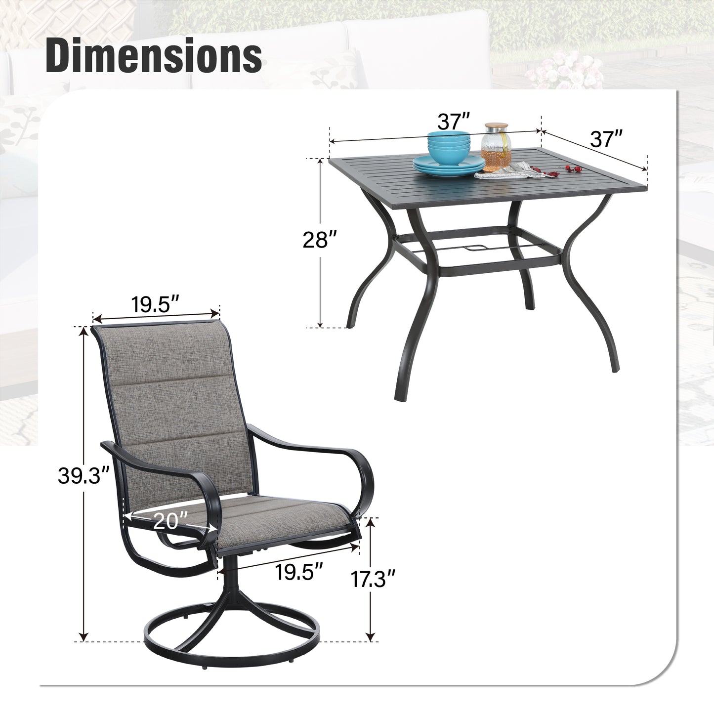 Captiva Designs 3 件套户外露台木制餐桌椅套装，配有钢架相思木桌和油面长凳