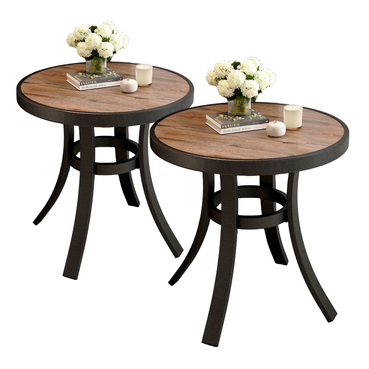 Captiva Designs Outdoor Patio Dining Table with Powder-coated Steel Frame