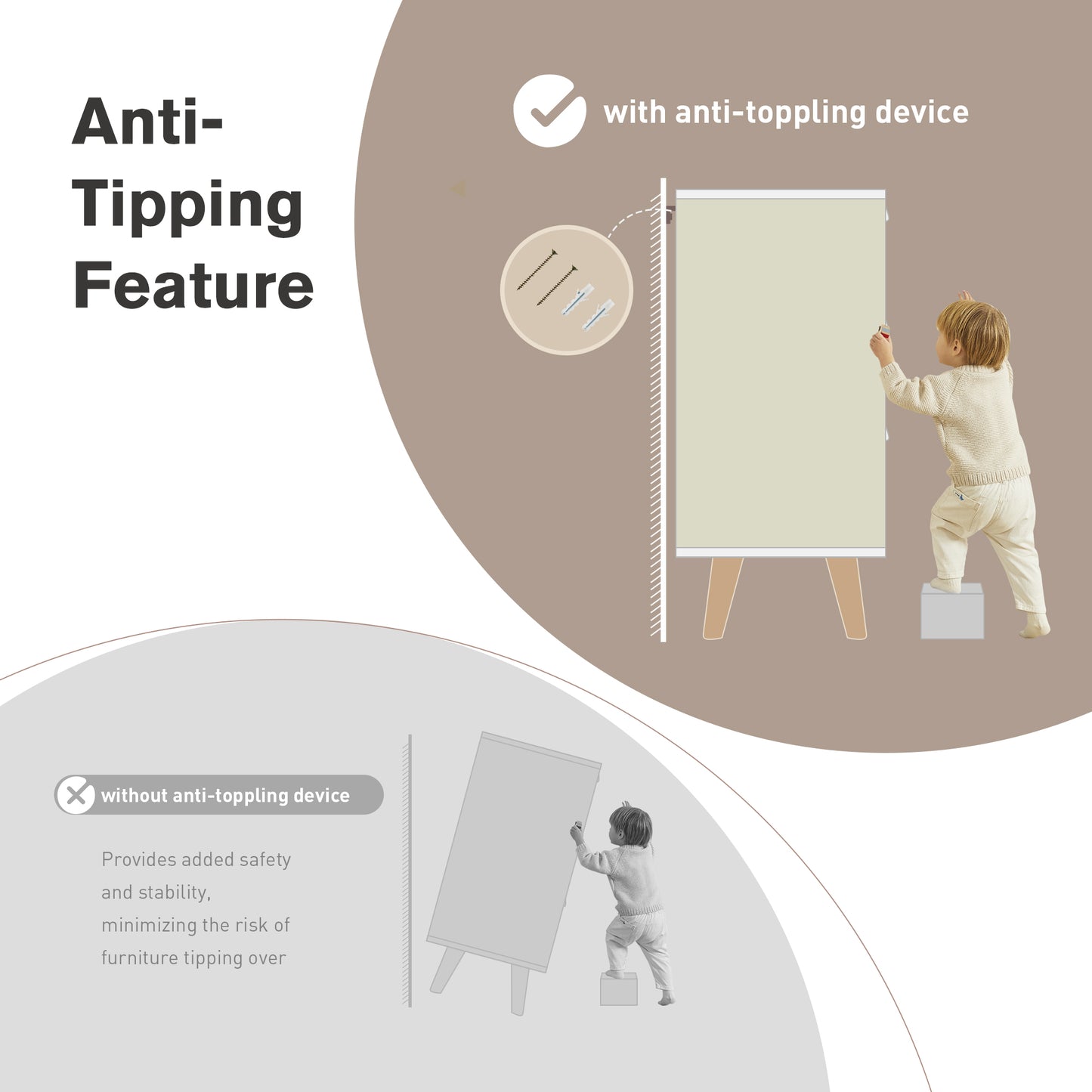 Captiva Designs Farmhouse End Table Set of 2, 3-Tier Rustic Side Tables with X-Shape Design, Wooden Nightstands for Living Room or Bedroom