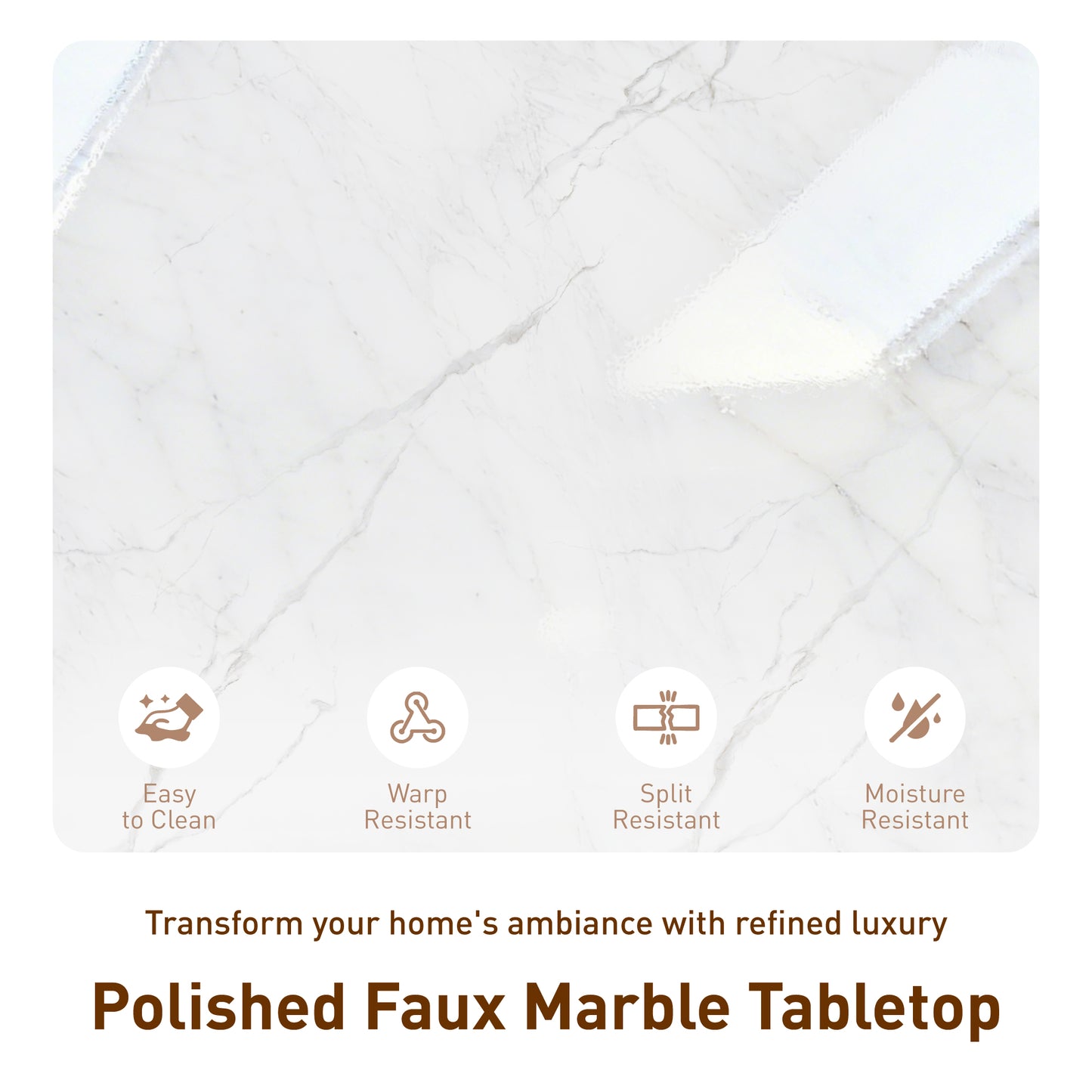 Captiva Designs 5 Pieces Dining Set with Solid Premium Rubberwood Rectangular Table & 4 Comfortable Chairs