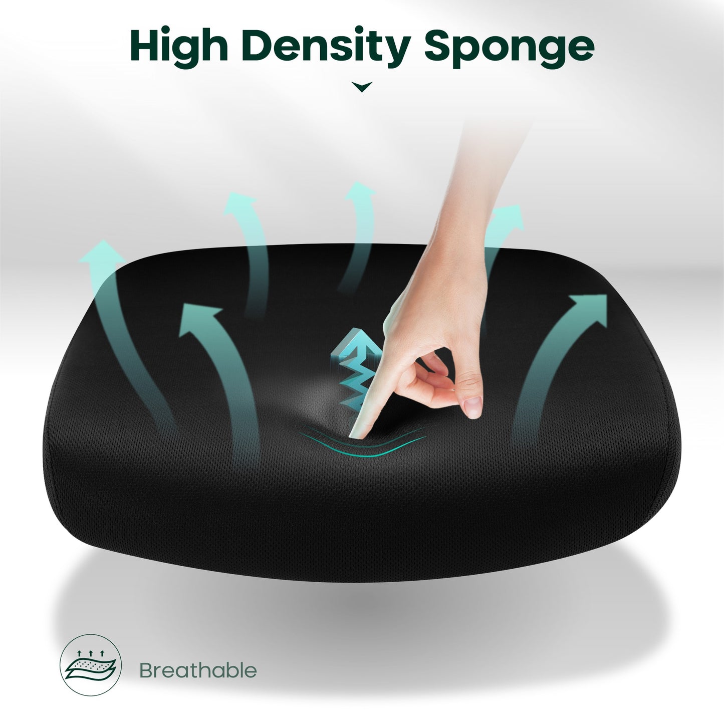 Captiva Designs Ergonomic Office Chair Adjustable Height & Armrest Swivel Chair, Black