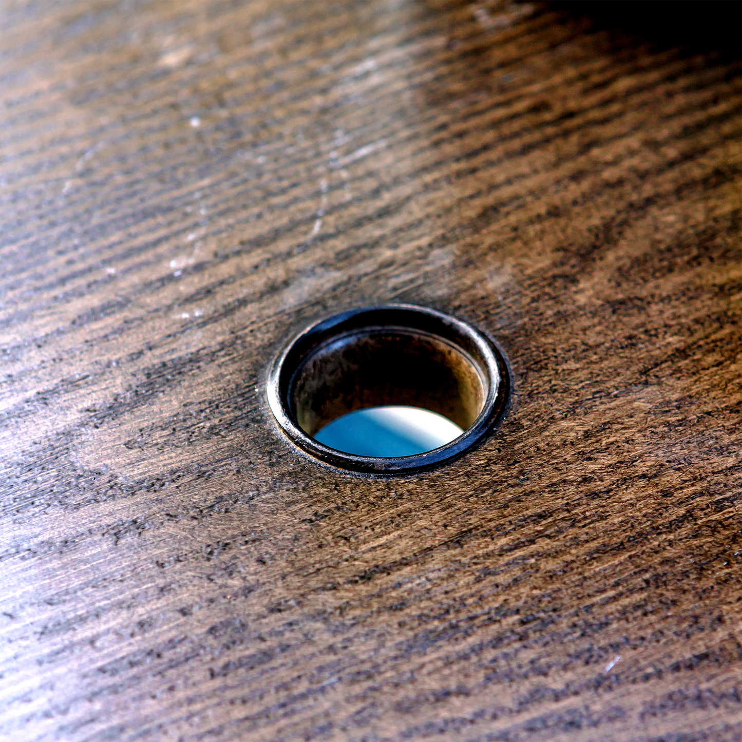 Captiva Designs 1pc Outdoor Patio Dining Steel Frame Table with Umbrella Hole for 4