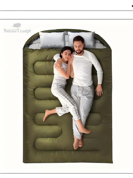 NATURE'S LODGE Double Camping Sleeping Bag