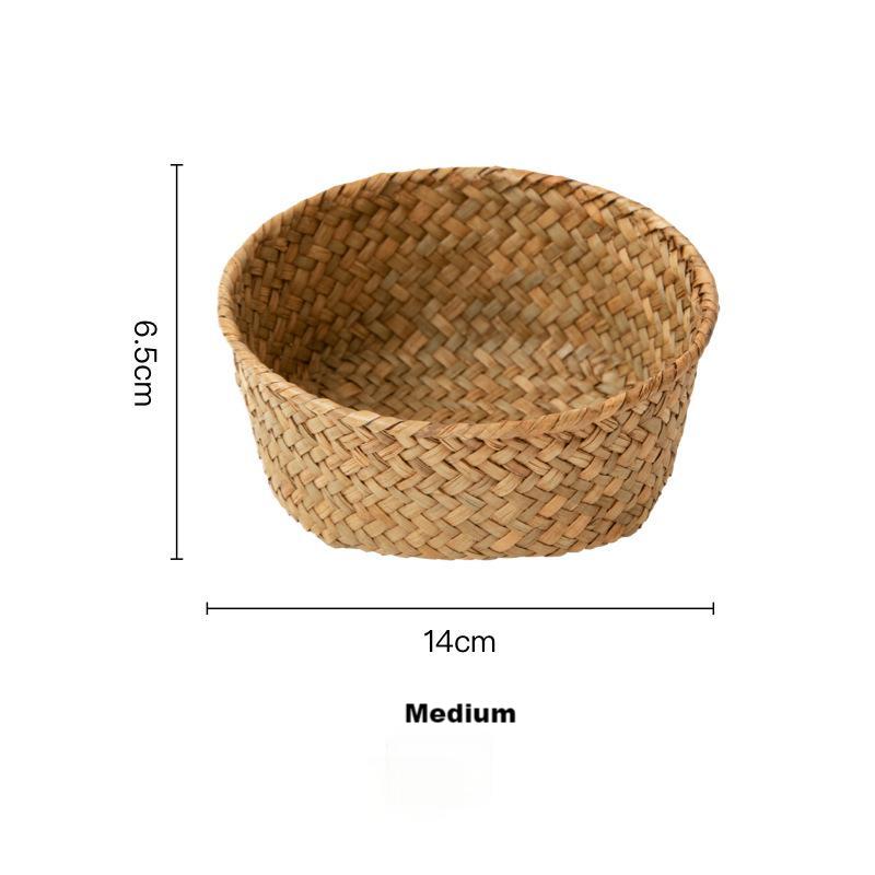 PHIVILLA Natural Grass-woven Storage basket