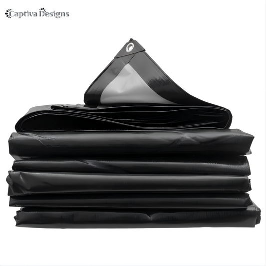 CAPTIVA DESIGNS Black Silver 220PE Tarpaulin