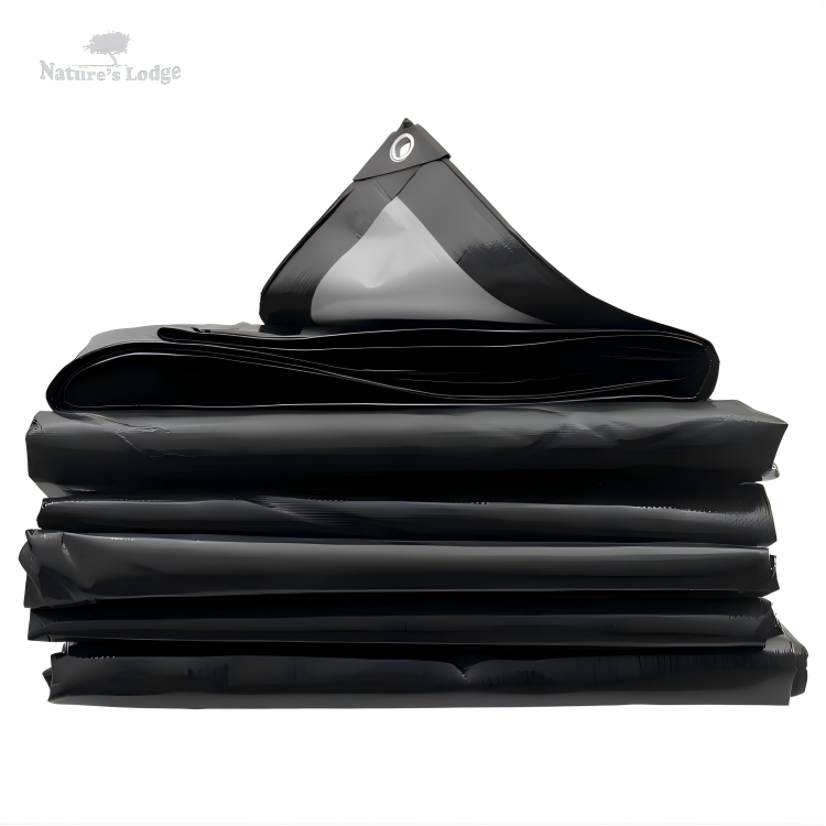 NATURE'S LODGE Black Silver 220PE Tarpaulin