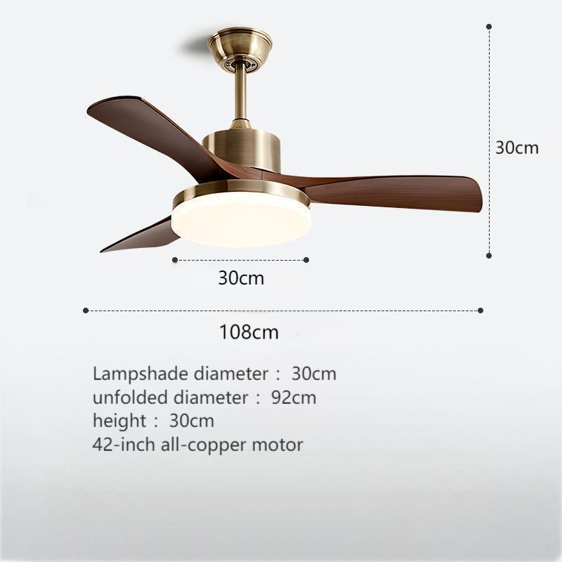 Lac D' Lightings LED Ceiling Fan Light, Simple Modern & Low-Noise