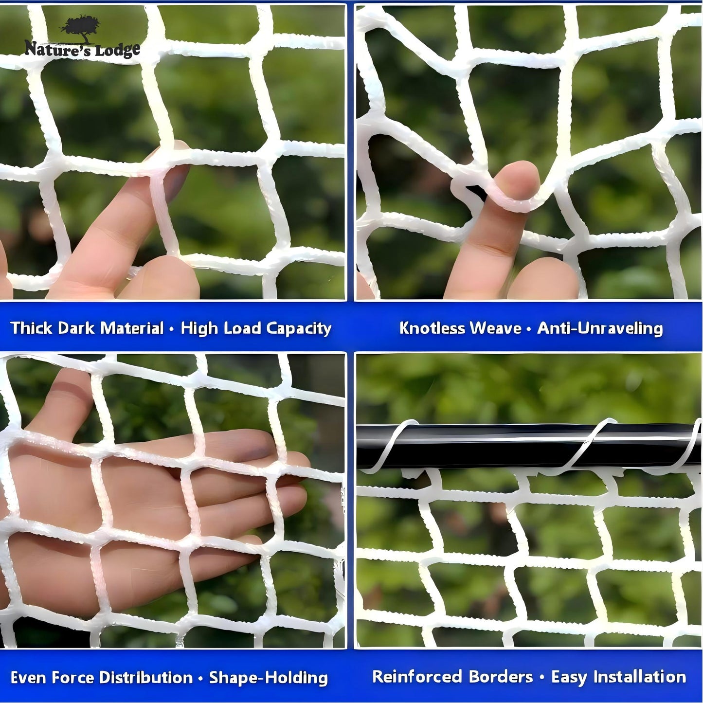 NATURE'S LODGE Heavy-Duty Nylon Stadium Netting