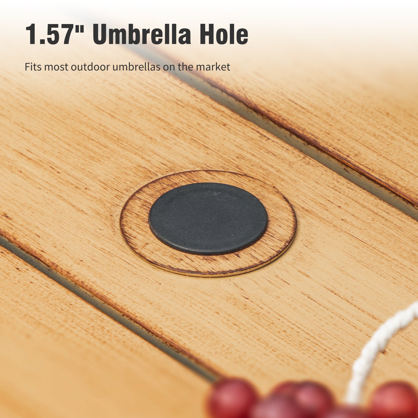 Captiva Designs 5pc Patio Slat-top Rectangle Wood-look Finished Metal Bar Table & Sling Swivel Bar Stools