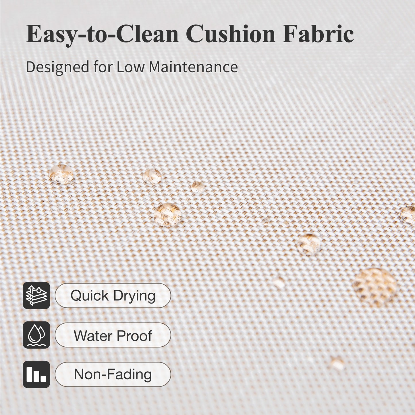 Captiva Designs 3Pc Outdoor Bistro Height Bar Table and 2 Bar Stools with Wicker Backrest and Comfy Cushion