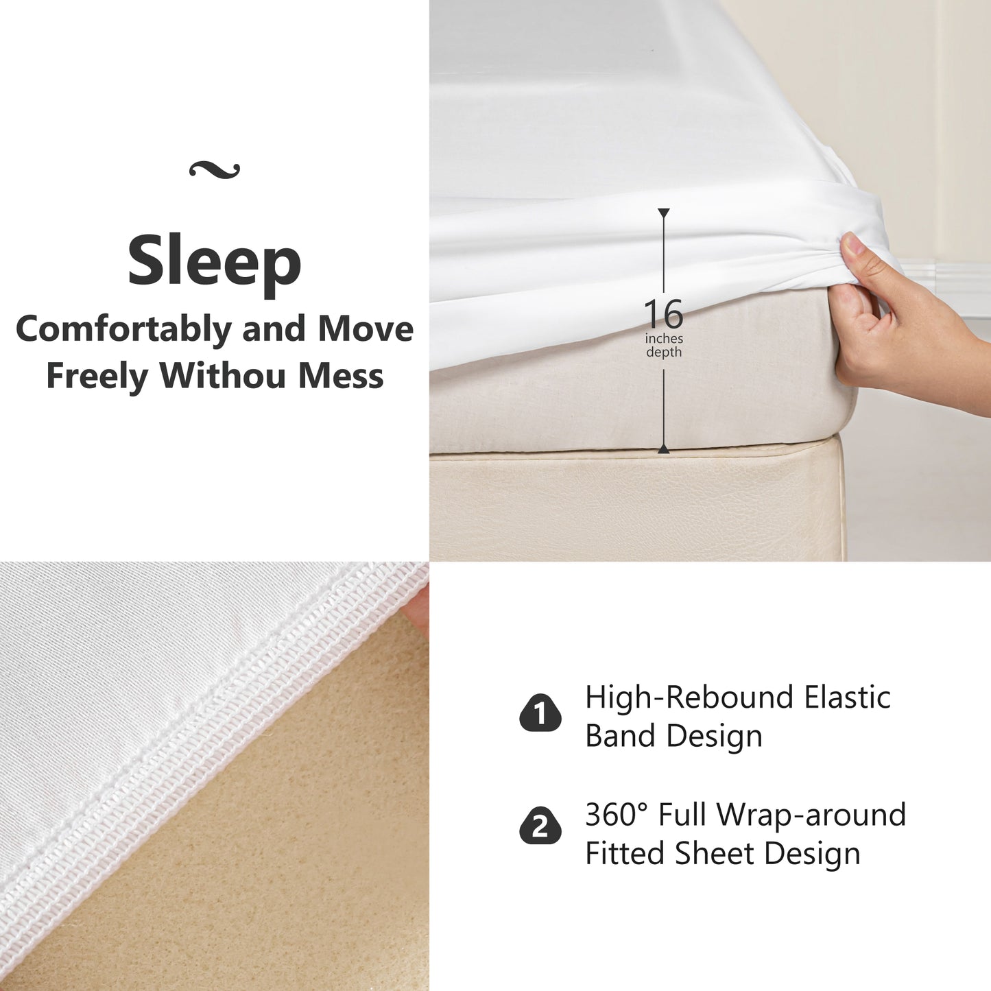 Captiva Designs Luxury 100% Tencel Lyocell Sheet Set, Silky Soft Cooling Bedding with Deep Pocket, 4-Piece Set