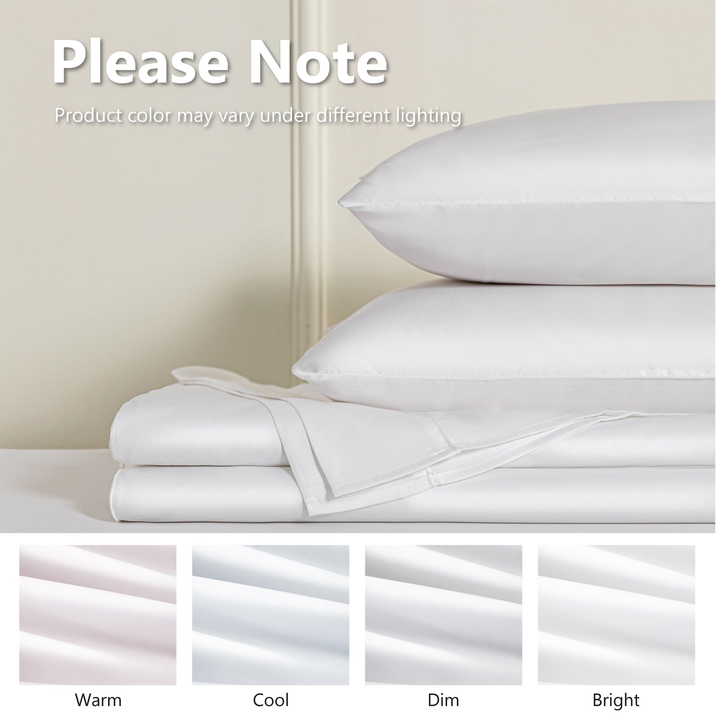 Captiva Designs Luxury 100% Tencel Lyocell Sheet Set, Silky Soft Cooling Bedding with Deep Pocket, 4-Piece Set